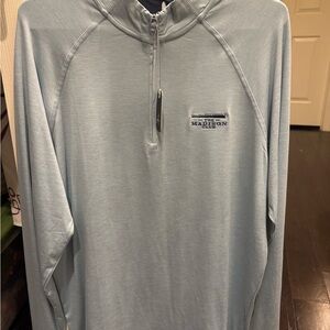 johnnie-O Navy and Light Blue Pullover